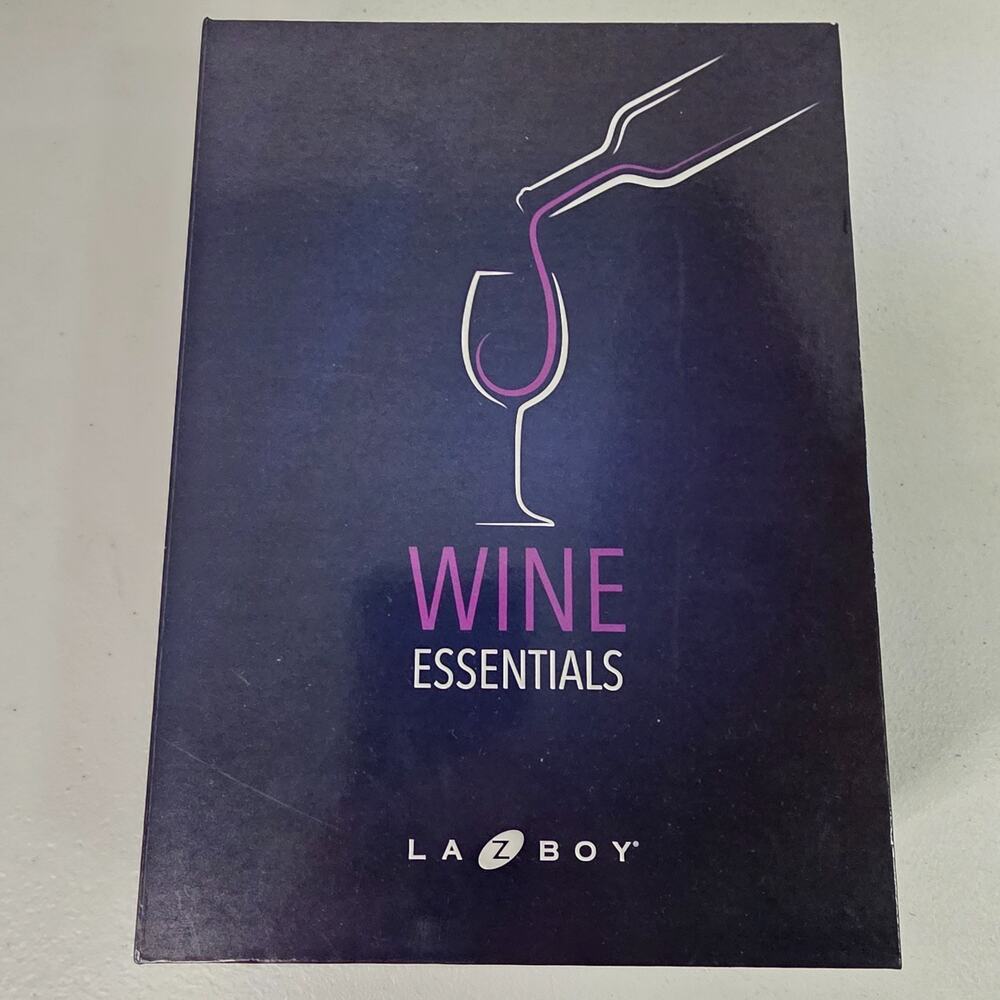 La-Z-Boy Wine Essentials 9-Piece Gift Set Corkscrew Stopper Foil Cutter Charms